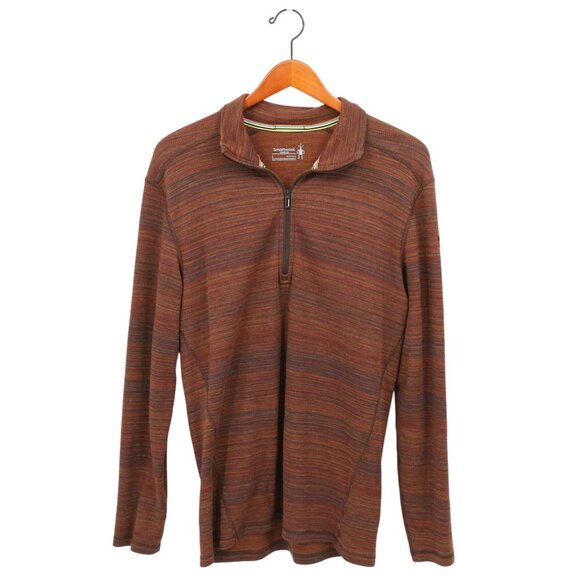 Smartwool Men's Classic Thermal Merino Base Layer Pattern 1/4 Zip L - Picture 1 of 5